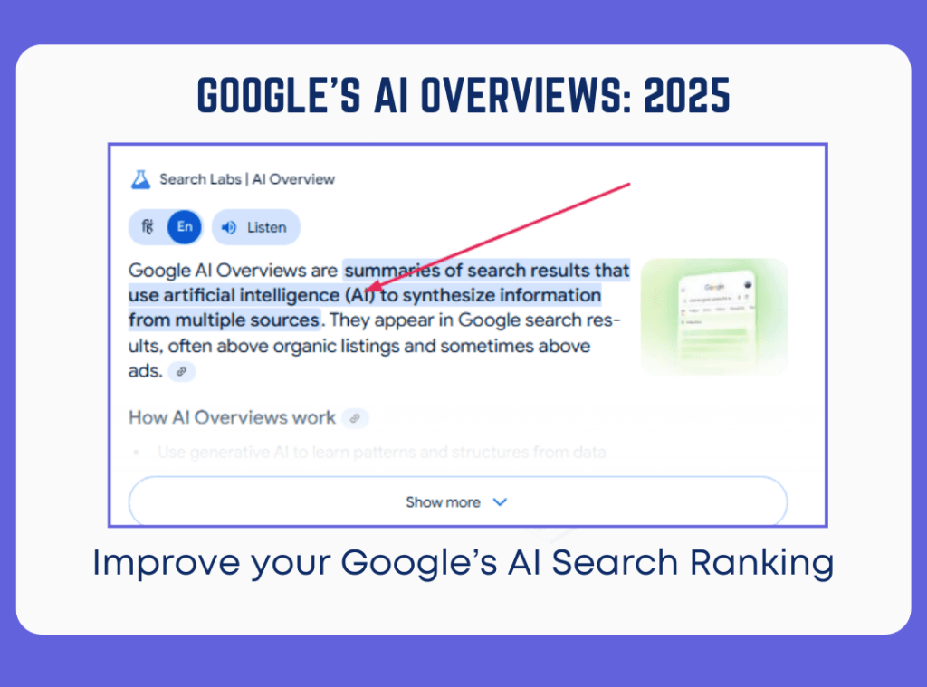 Google's AI Overviews: Boost Your SEO Ranking for AI in 2025